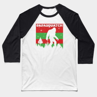 Retro Papa Squatch Like A Grandpa Funny Bigfoot Sasquatch Baseball T-Shirt